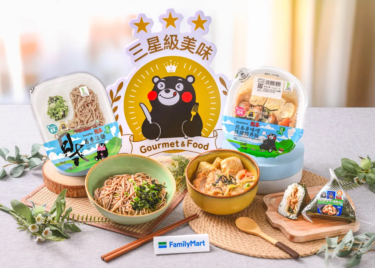 熊本熊粉絲快衝！全家開賣６款熊本聯名美食，阿蘇牛乳麵包、柑橘泡芙必吃