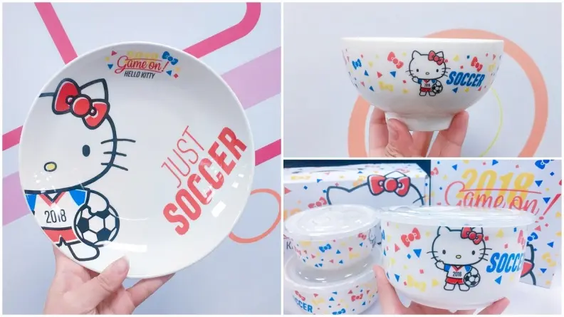 女孩也要瘋世足！3款獨家「HELLO KITTY」碗盤組，限量加購來了！