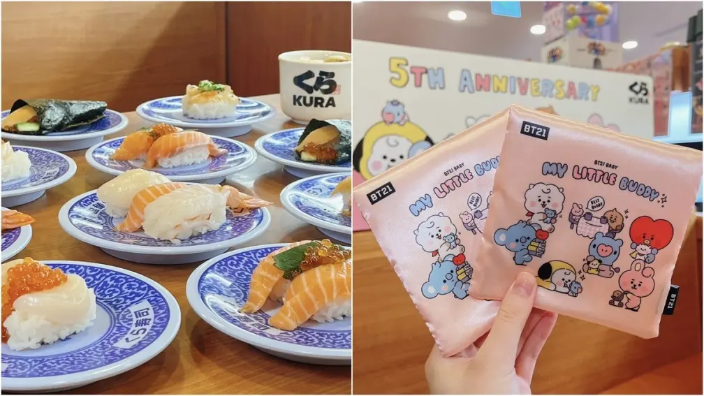 阿米們快收！藏壽司「BT21超萌收納包」免費送，限時搶吃６款鮭貝豪華料理