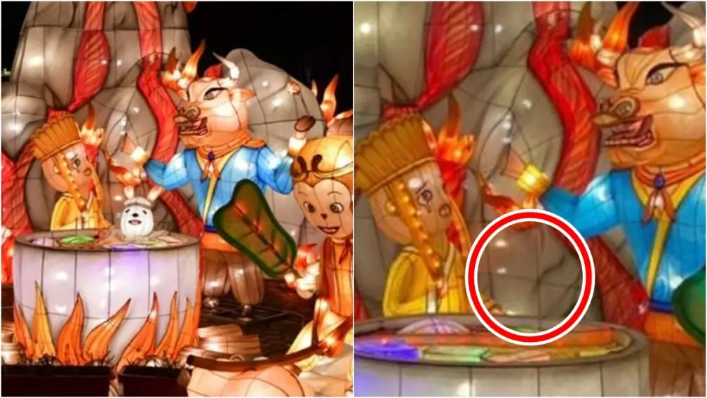 花燈出現「烹兔肉火鍋」？一夕間兔子卻消失，網友笑稱：被吃掉了