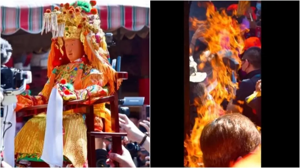 天公爐竄「火龍」奇觀！白沙屯媽祖駐駕朝天宮，數十萬信徒讚嘆：神威顯赫