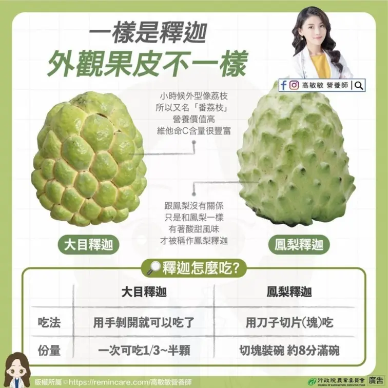 維他命C比檸檬高2.9倍!釋迦超營養4大功效,1圖秒懂大目、鳳梨釋迦2品種 維他命C比檸檬高2.9倍!釋迦超營養4大功效,1圖秒懂大目、鳳梨釋迦2品種