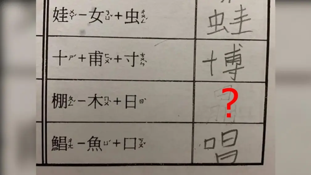 國小作業「棚–木+日」猜1字?考倒家長上網求助,釣出神人曝正解