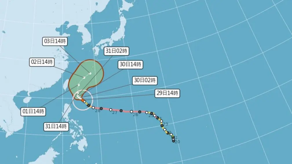 瑪娃來了!氣象局今晚20:30發布海上颱風警報,1圖看本週降雨分布 瑪娃來了!氣象局今晚20:30發布海上颱風警報,1圖看本週降雨分布