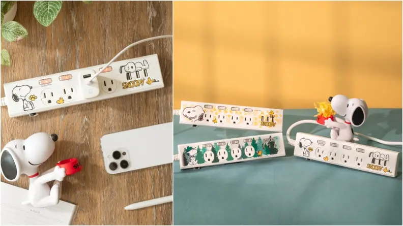 史努比趴在行動電源超萌！充電座、桌燈等４款3C周邊，7-11預購時間快筆記