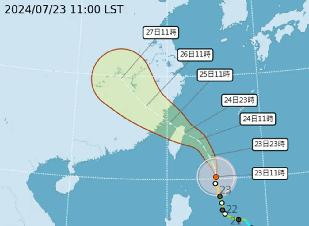 北北基桃「這時」宣布是否放颱風假！凱米恐不規則打轉，１圖看全台風雨時程
