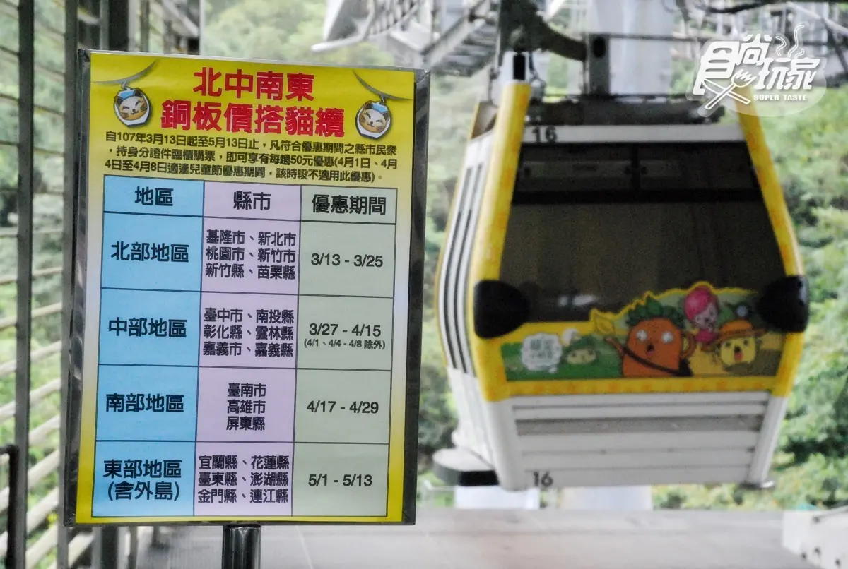 50元玩貓空!貓纜不限站數,4梯次限定優惠來了 50元玩貓空!貓纜不限站數,4梯次限定優惠來了