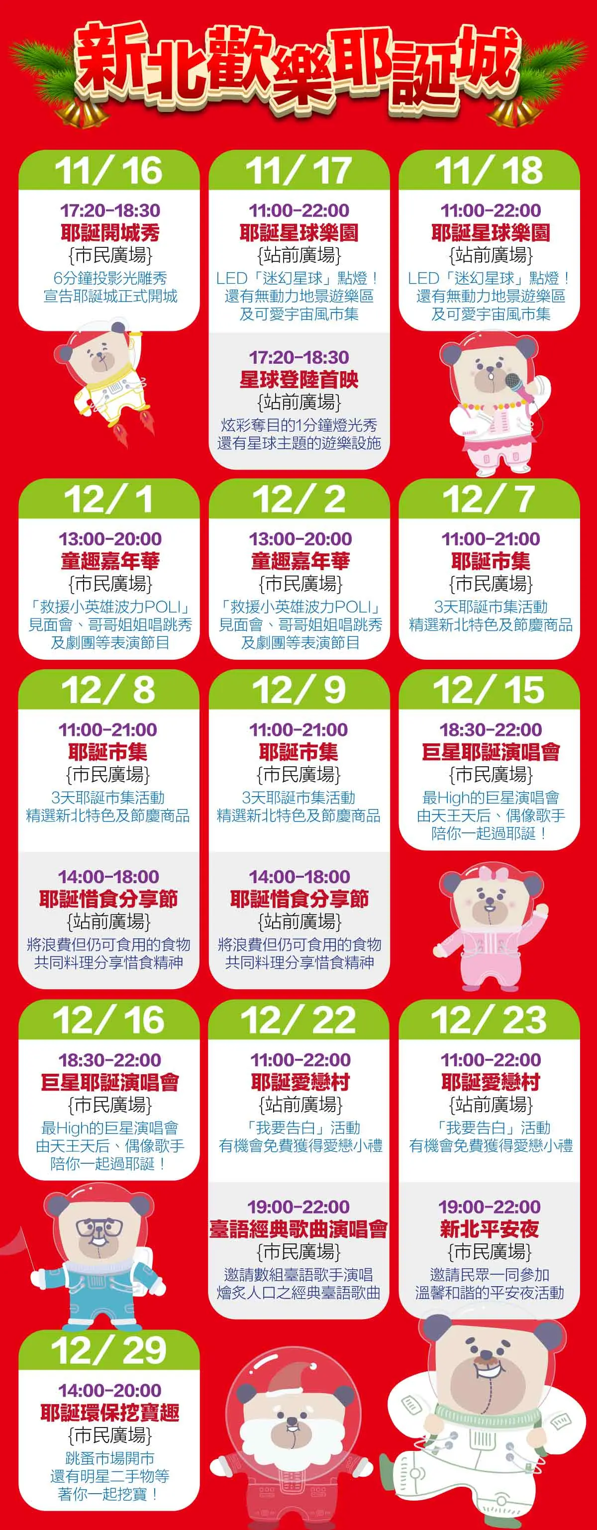 一篇秒懂「新北耶誕城」55必玩亮點!4大燈區+週邊宵夜+甜點+小吃 一篇秒懂「新北耶誕城」55必玩亮點!4大燈區+週邊宵夜+甜點+小吃