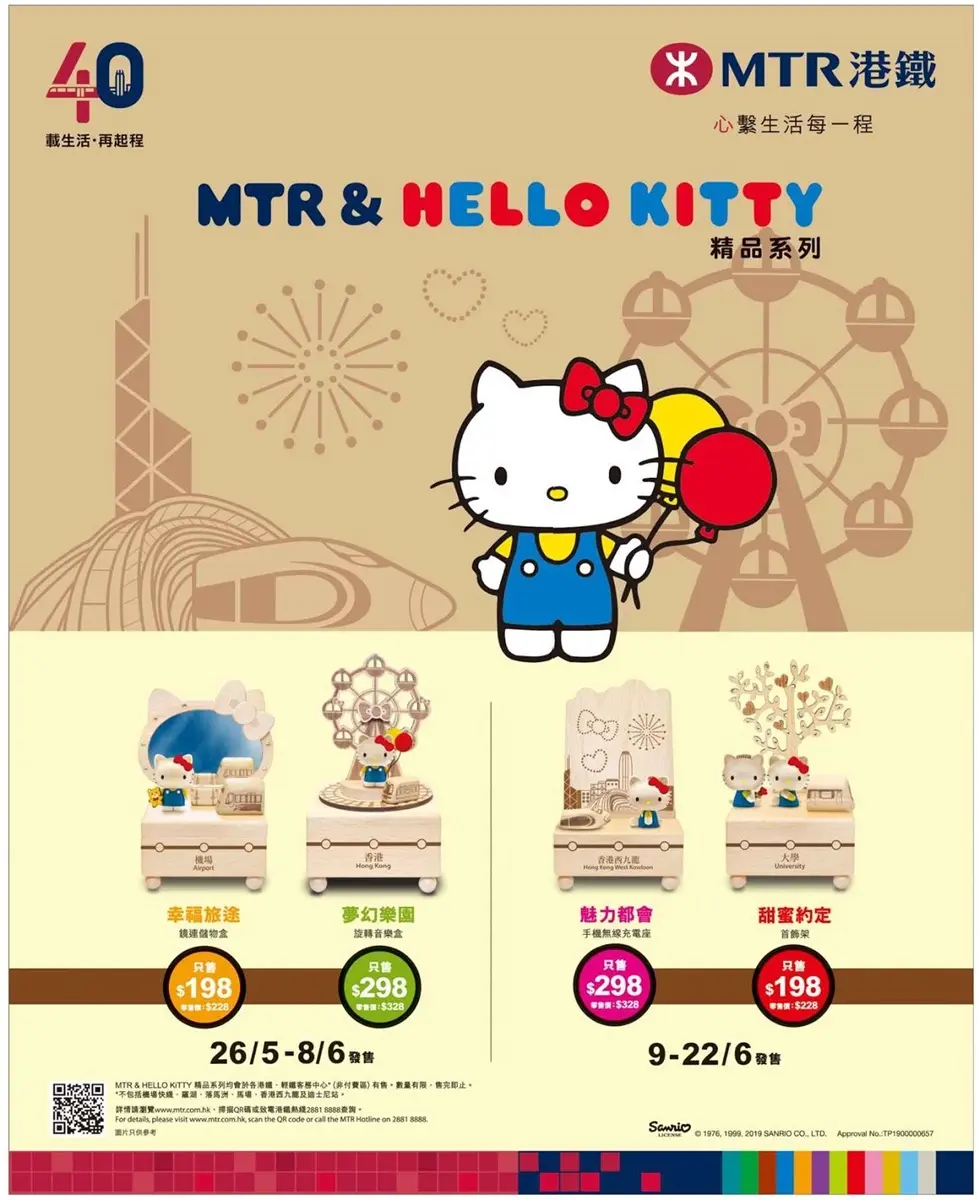KITTY迷衝了！「港鐵」推4款聯名商品！化妝鏡、充電座超想要