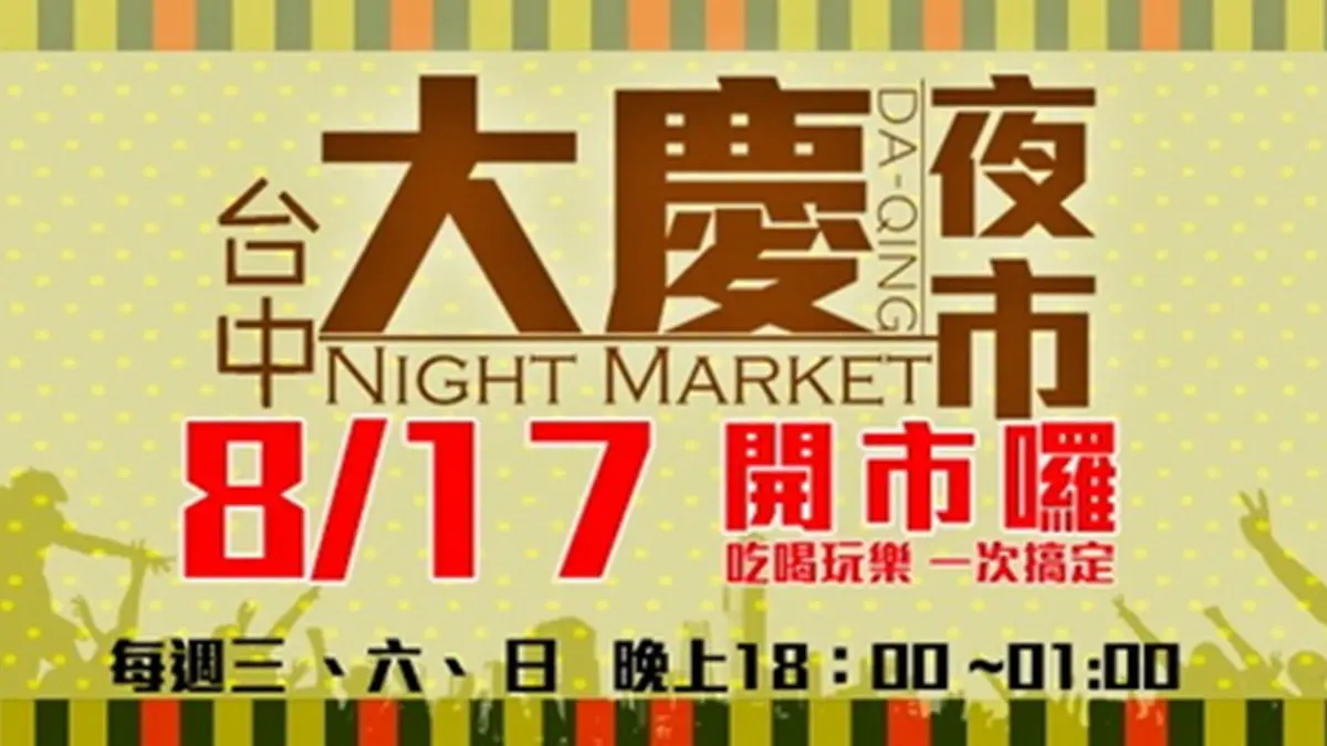 來去逛新夜市囉！台中上千坪彩繪「大慶夜市」倒數12天開幕