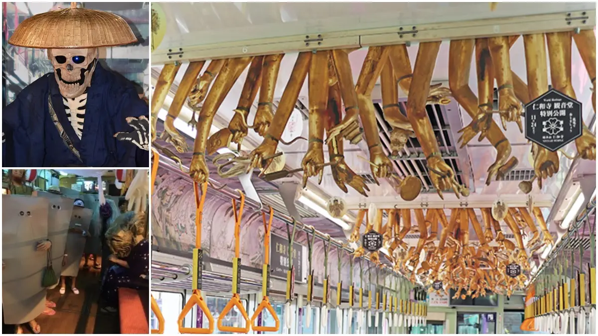 千手垂降、群魔登車！京都妖怪、觀音列車齊開，網嚇：「會被超渡吧」