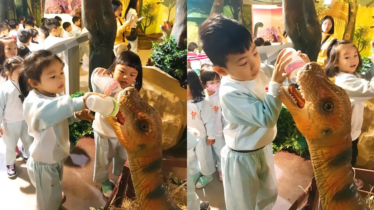 坐4公尺暴龍拍照！「恐龍大鬧兒童新樂園」特展，餵食恐龍玩闖關遊戲
