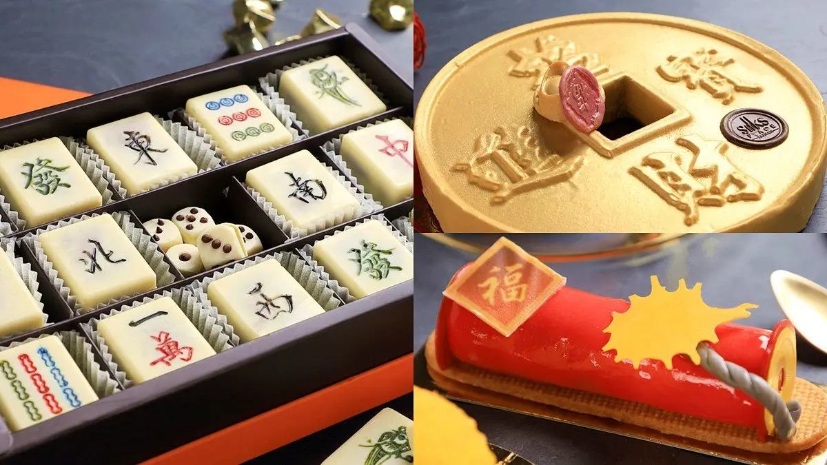 整副麻將吃下去！超大金幣蛋糕、元寶、鞭炮甜點，170元就能開運