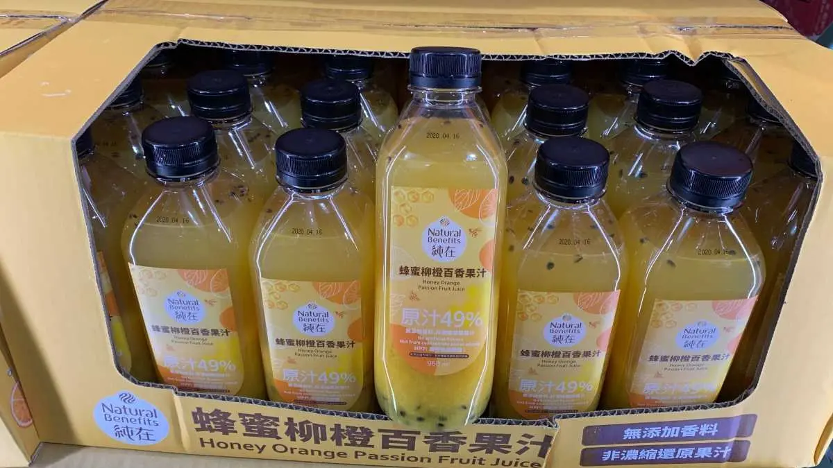 目擊好市多新商品！超濃郁「蜂蜜柳橙百香果汁」，網讚稱：這個激推