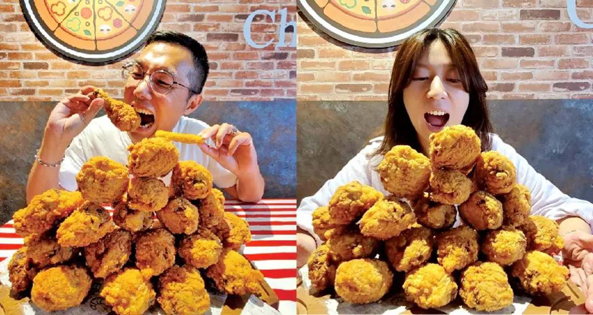 1元就能吃30支炸雞腿！大胃王比賽挑戰30分鐘完食，再送12吋披薩