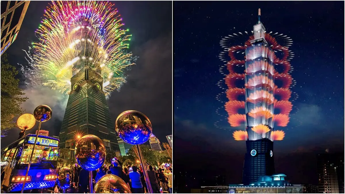 台北101跨年煙火曝光!首度打造「360度立體特效輪狀煙火」,施發長達300秒