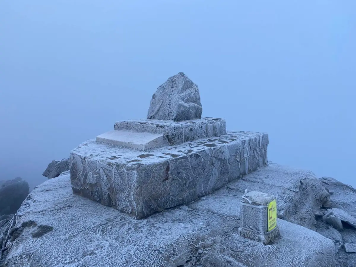 -6.7度銀白世界！玉山出現夢幻「霧淞步道」，最冷寒流登山需注意