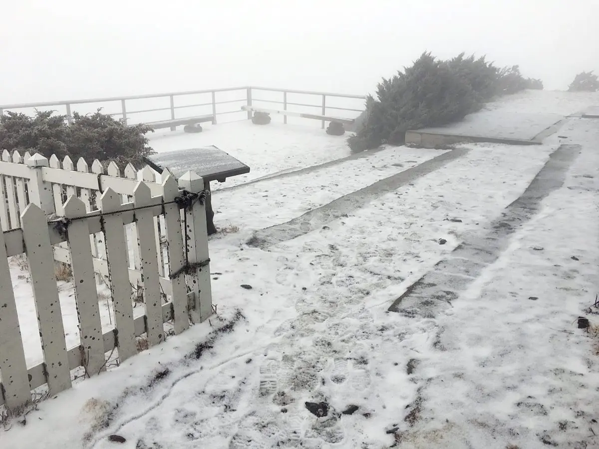 賞雪族注意!玉山氣溫驟降飄「三月雪」,氣象局指9日前還有機會降雪 賞雪族注意!玉山氣溫驟降飄「三月雪」,氣象局指9日前還有機會降雪
