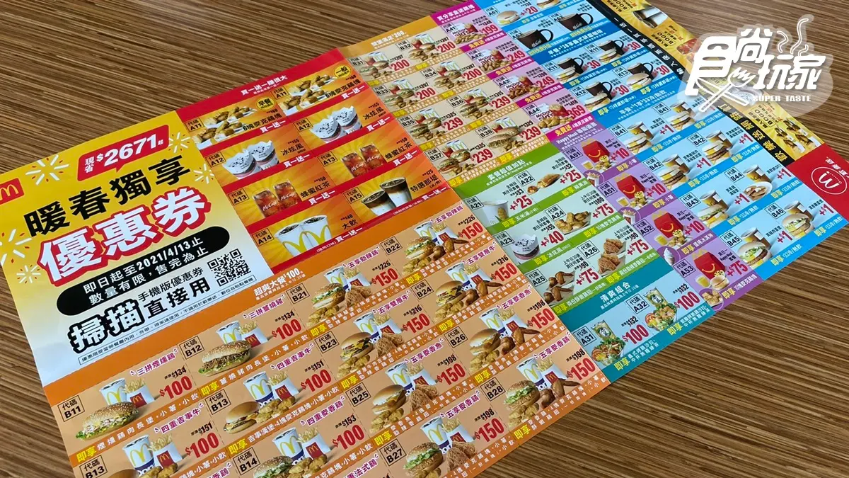 現省2671元!麥當勞最狂「優惠券」雞塊、冰炫風買一送一,還有+1元早餐快開嗑 現省2671元!麥當勞最狂「優惠券」雞塊、冰炫風買一送一,還有+1元早餐快開嗑