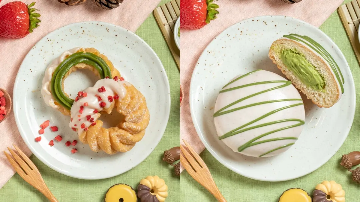 爆濃「抹茶波堤」太欠吃！Mister Donut x 辻利茶舗抹茶季登場，抹茶歐蕾、蜜桃飲沁涼爽口