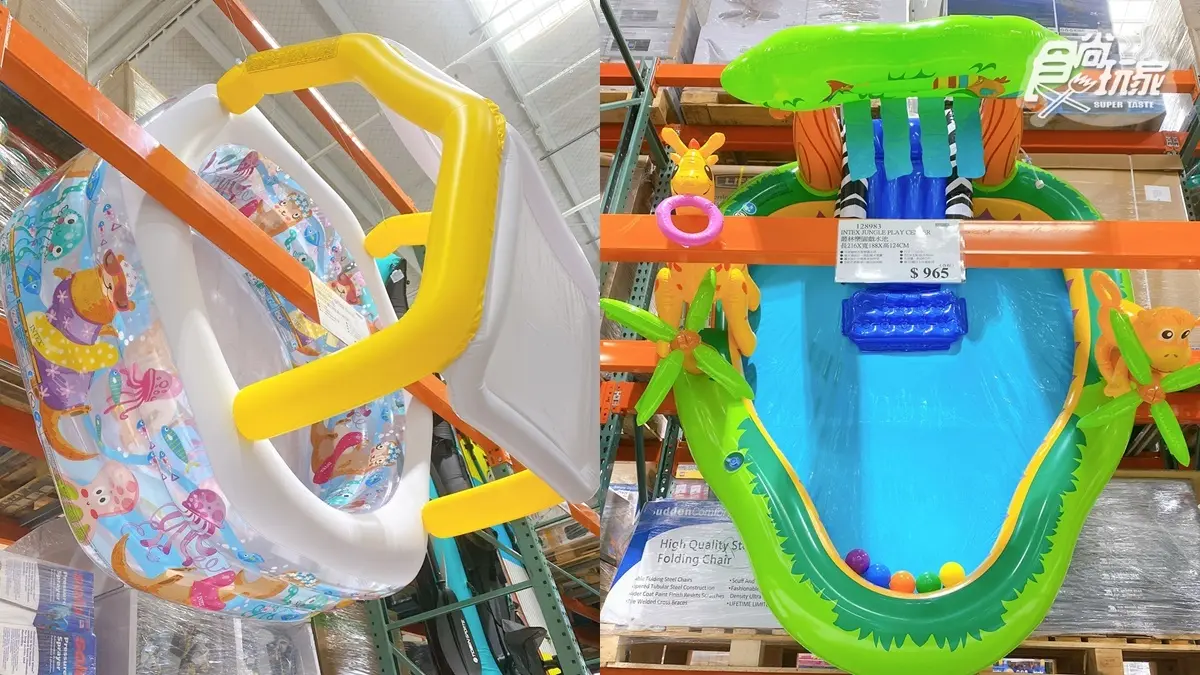 ６坪大「鯊魚滑水道樂園」超壯觀！好市多必入手３款造型泳池，叢林、海灘風通通有