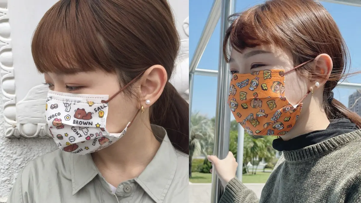 妹妹熊美初登場、熊大變漢堡！LINE FRIENDS最新２款口罩「開賣日+通路」一次看