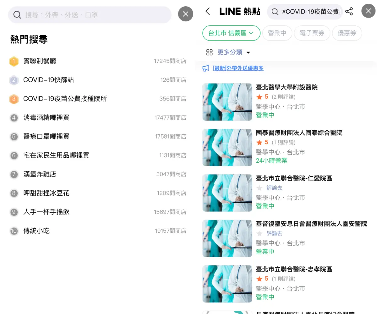 「公費疫苗」哪裡打？Google、LINE快速查詢「接種地點」，鄰近院所一次看