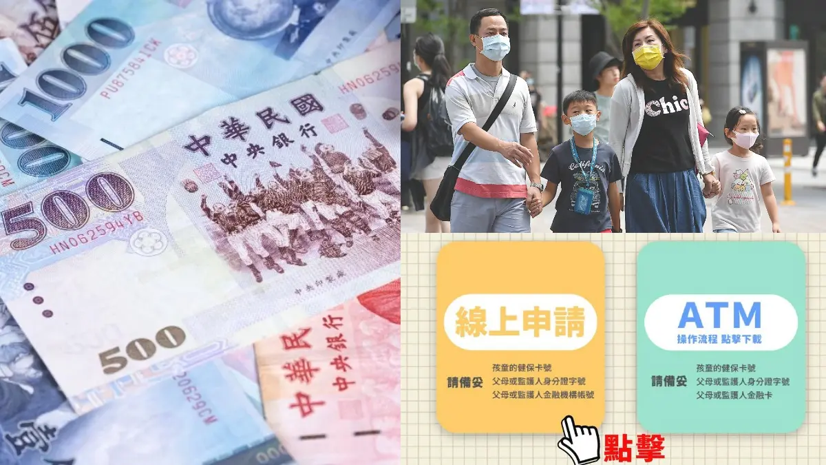 爸媽領起來！１萬元「孩童防疫補貼」網路申請４步驟秒完成、6/18起ATM也能領