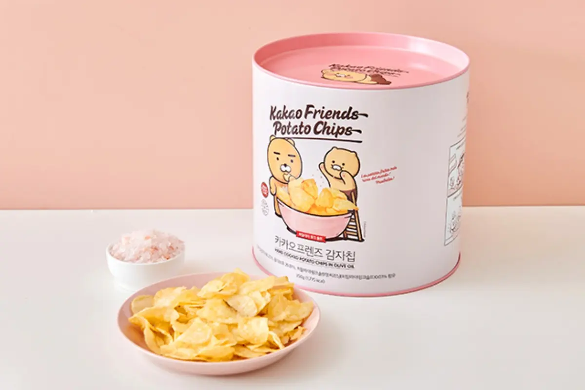 萊恩陪你追劇嗑零食！Kakao Friends推「油漆桶洋芋片」，粉紅鹽、黑松露口味超唰嘴