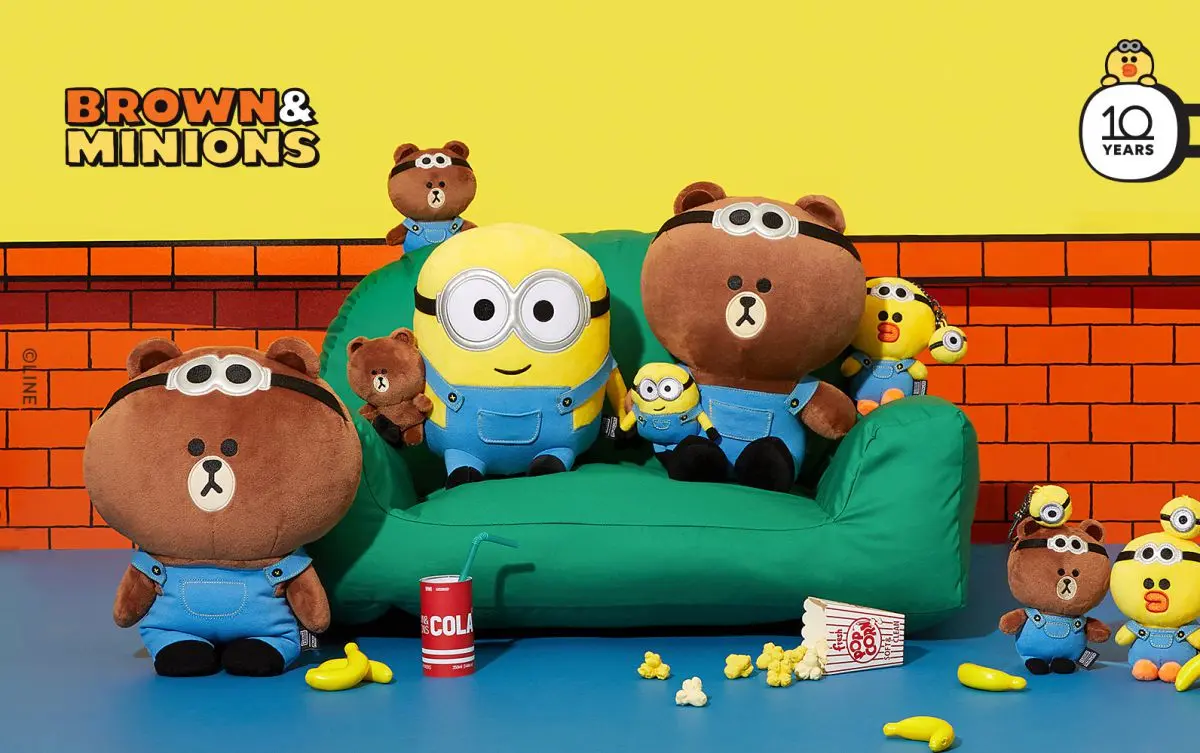 LINE FRIENDS X 小小兵聯手賣萌！熊大、莎莉換上吊帶褲，推Airpods殼、折疊椅、置物籃