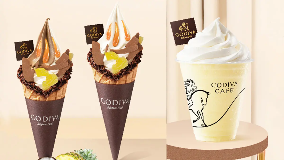GODIVA「椰子鳳梨霜淇淋」新登場！濃郁椰奶＋可可脆片太犯規，再喝椰子鳳梨奶昔