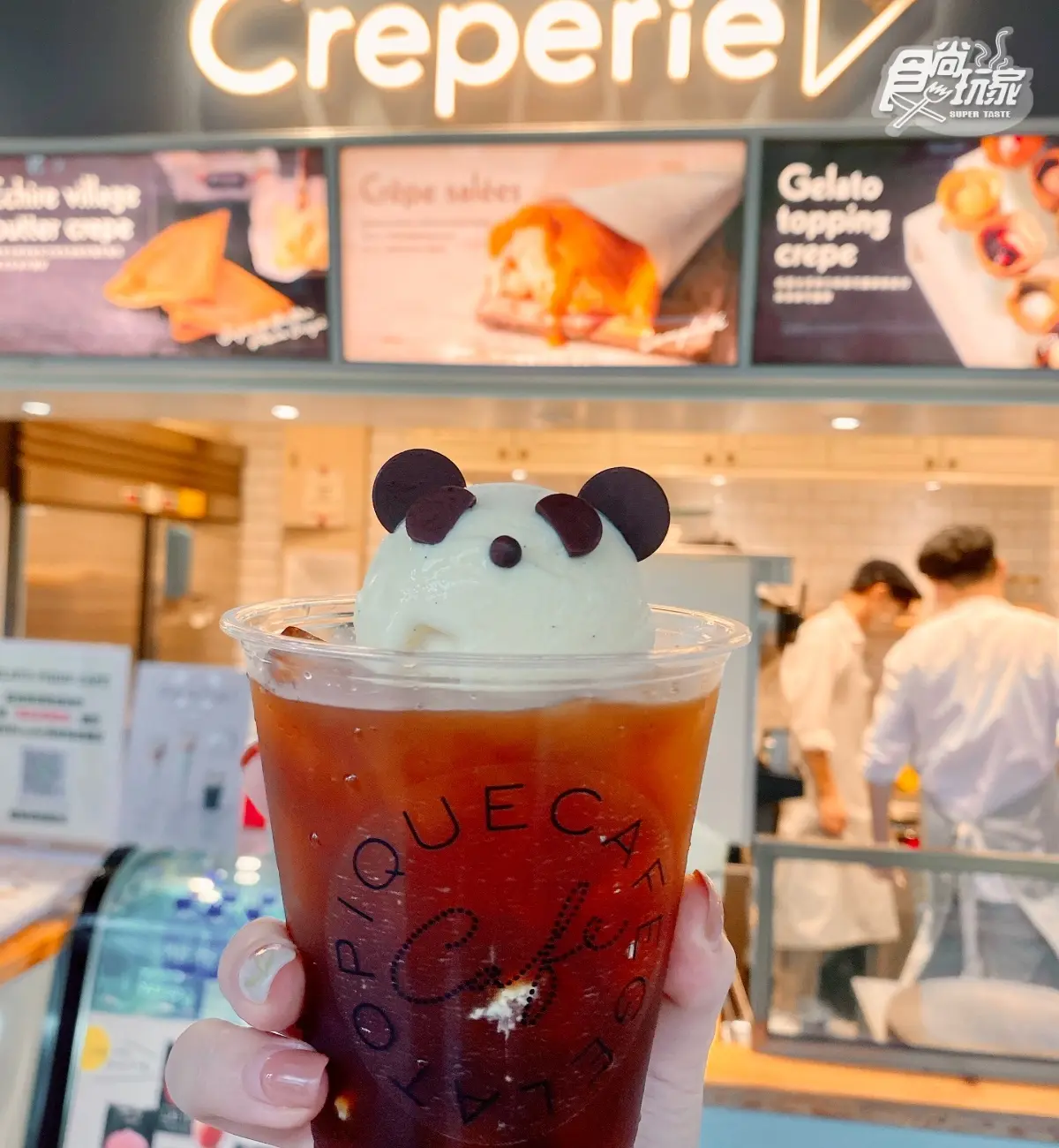 gelato pique cafe「熊貓可麗餅、漂浮黑咖啡」萌翻！熊貓玻璃杯可愛必收