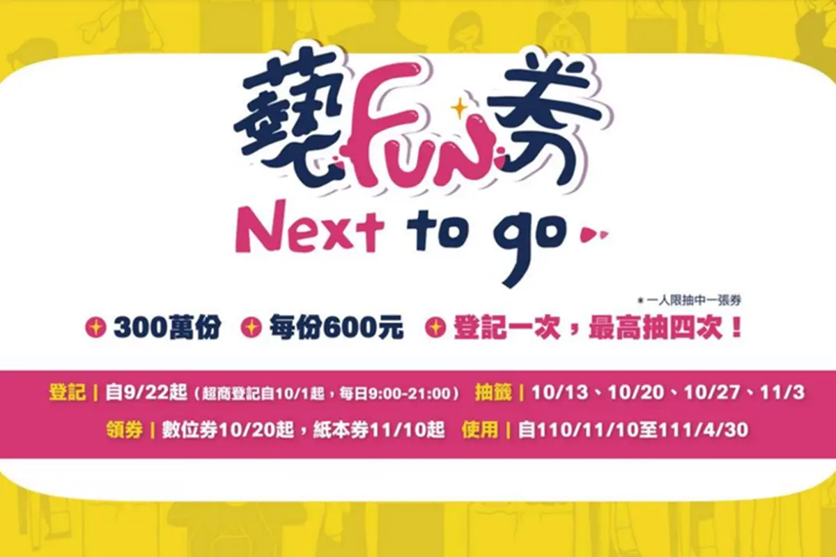 第二波「藝FUN券」出爐！身分證末碼00終於中了，全部14組一次對