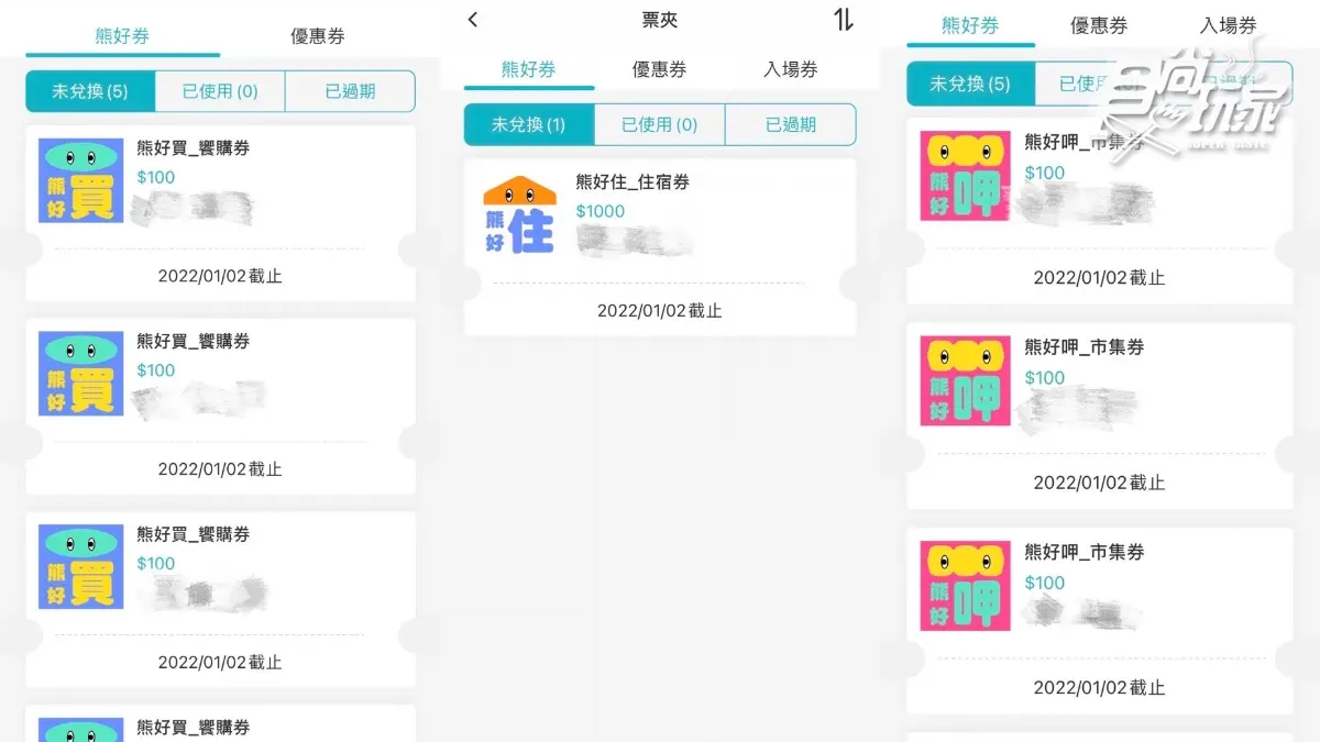 快點開APP查!台北「熊好券」通通有獎開用了,有人5券全中3000元爽入袋 快點開APP查!台北「熊好券」通通有獎開用了,有人5券全中3000元爽入袋