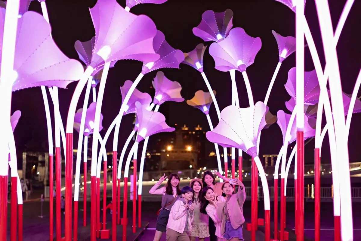 高雄出現6公尺高「巨人的花園」!54朵巨型喇叭花排排站,晚上還會唱歌 高雄出現6公尺高「巨人的花園」!54朵巨型喇叭花排排站,晚上還會唱歌