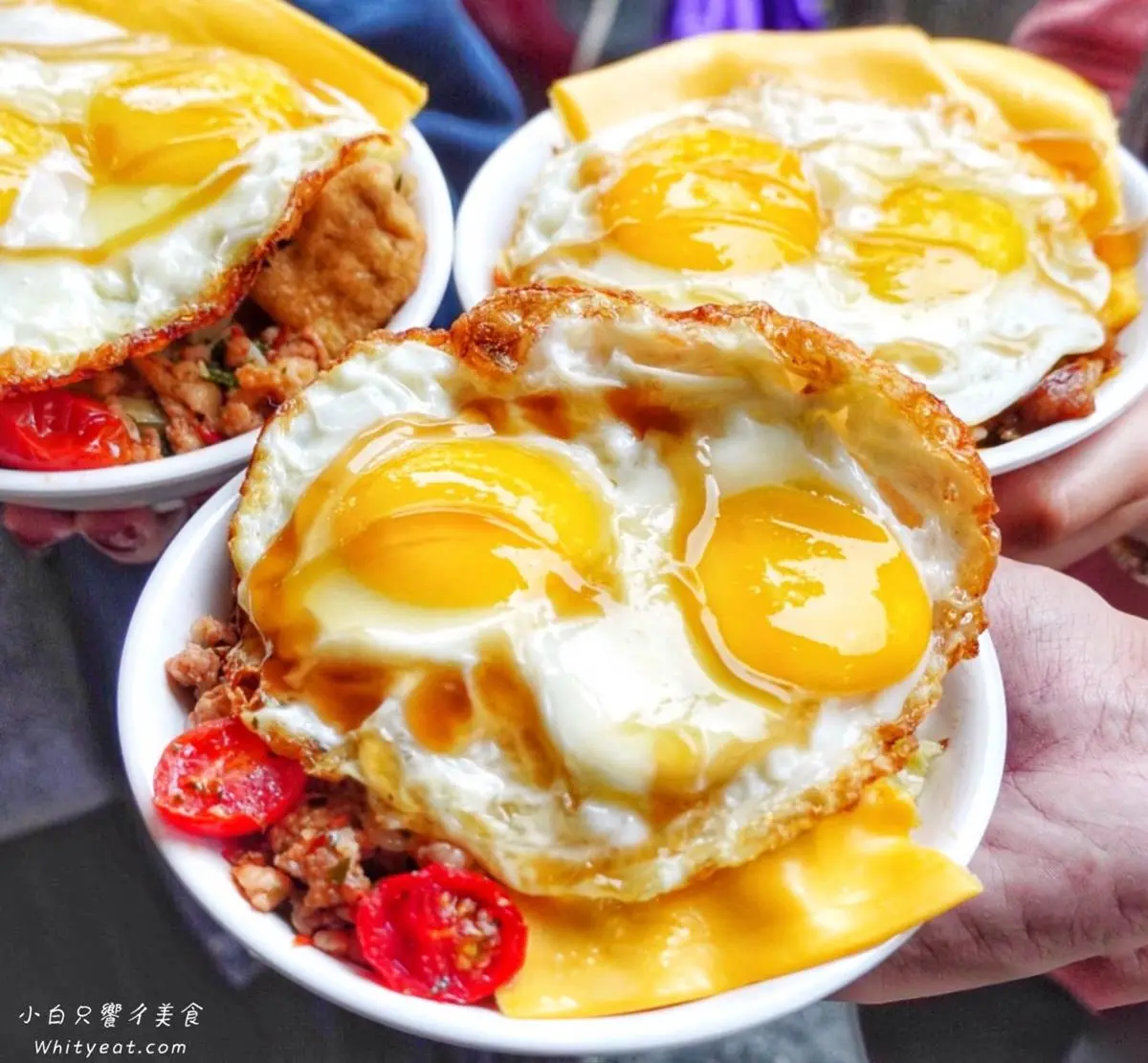 蛋黃土石流！台南「波霸肉燥飯」半熟雙蛋＋起司超邪惡，打拋豬口味也必點