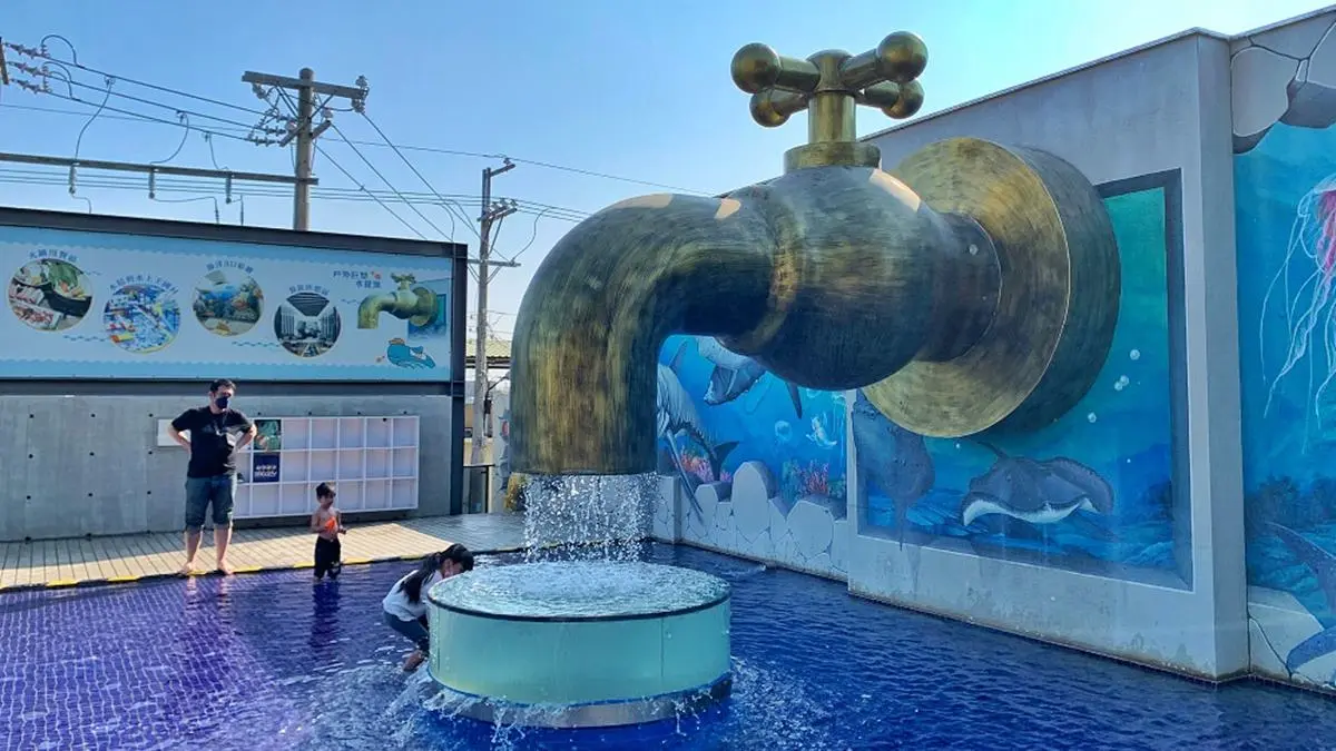 2月底前免費入園!「全世界最大水龍頭」在彰化,爽玩2層樓高滑水道