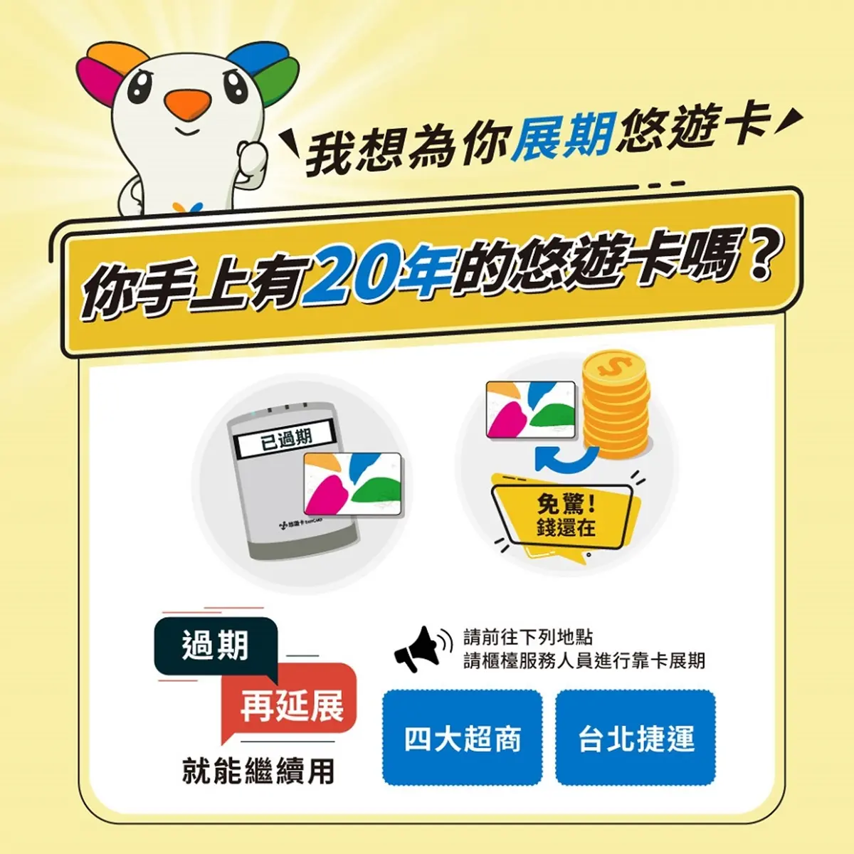 手邊有20年的悠遊卡？１招自動展延救回餘額、３方法查詢是否過期