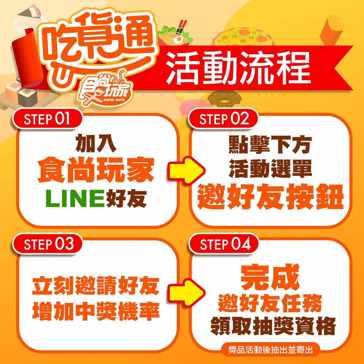 １人得獎４人同行！「食尚吃貨通」加抽漢來海港吃到飽，揪好友中獎機率更高