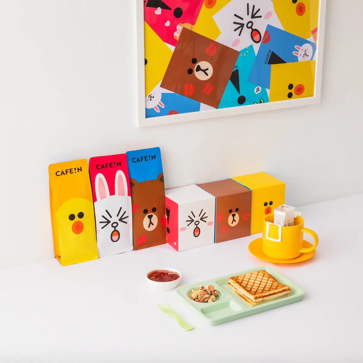 CAFE!N變身「LINE FRIENDS咖啡廳」！超Q熊大、兔兔14款包裝萌翻，還有專賣店可朝聖