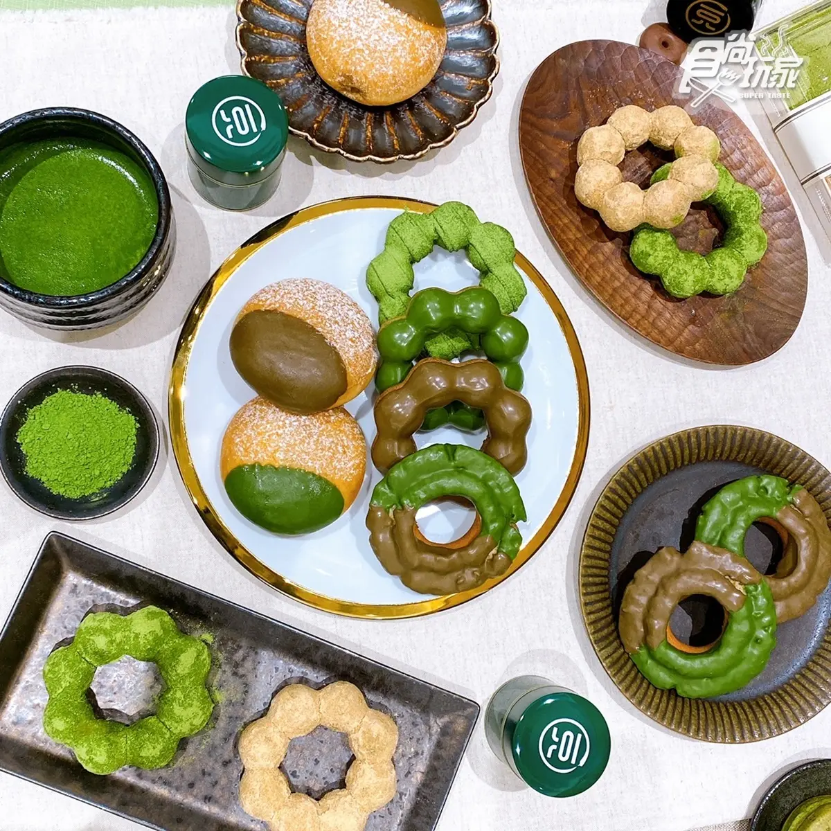 買６送３又來了！Mister Donut９款抹茶甜點登場，先吃抹茶波堤、焙茶巧貝