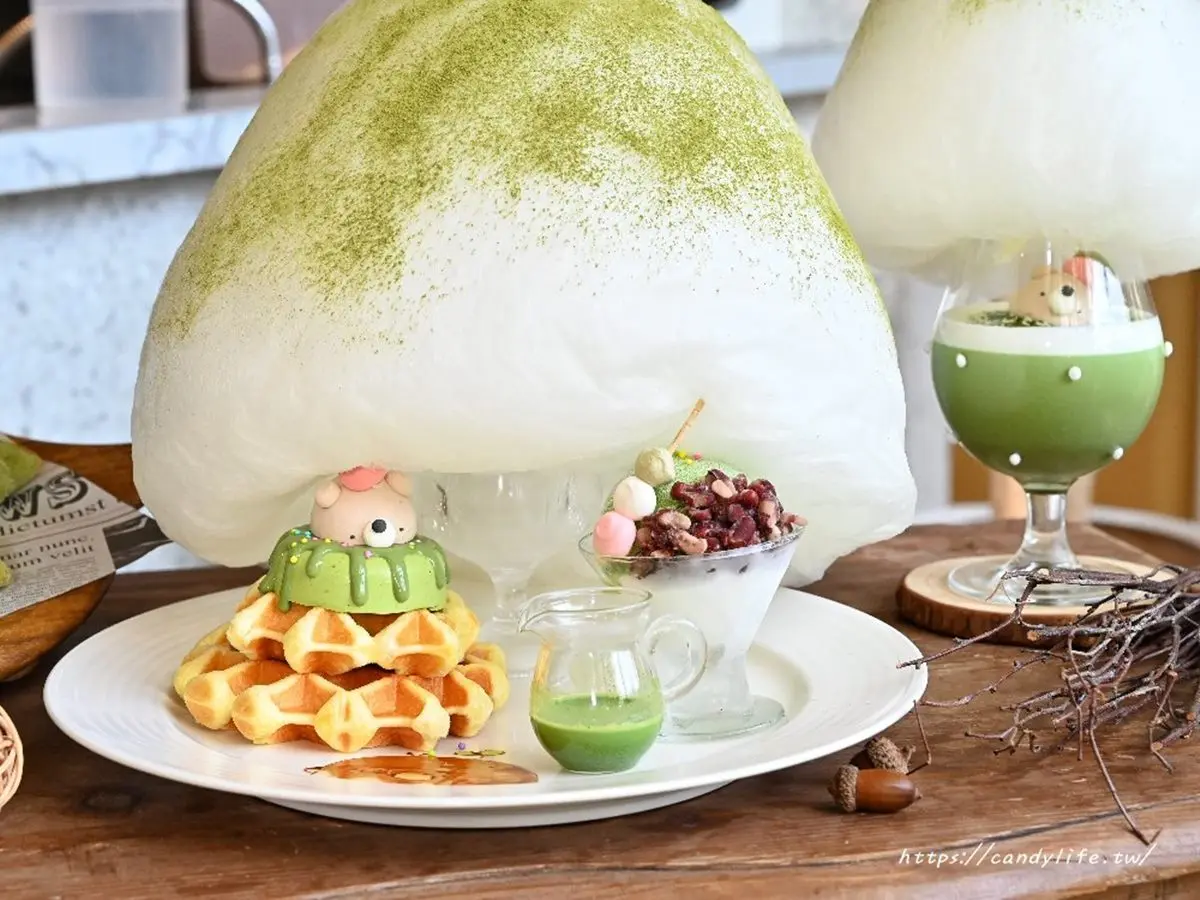 少女心秒噴發！台中森林系網美店「抹茶季」開跑，萌熊變身鬆餅塔、抹茶奶霜