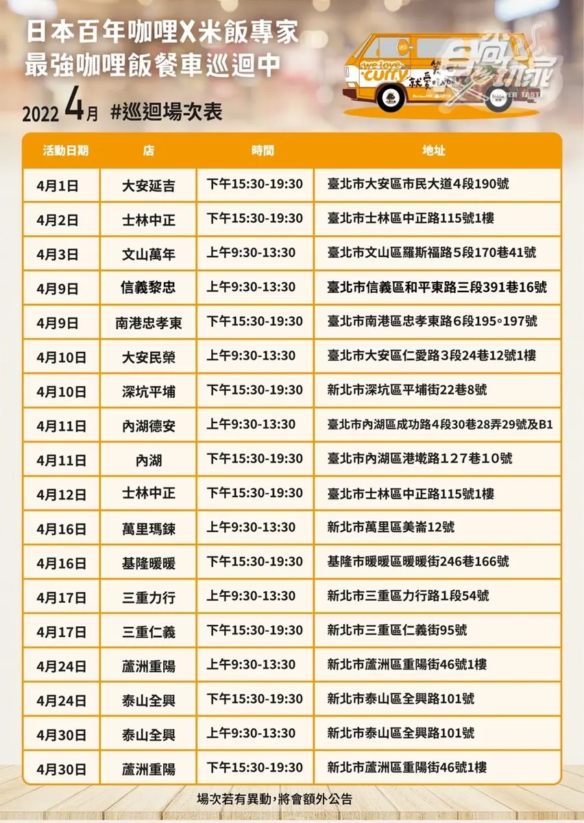 1.5萬份咖哩飯免費吃!超霸氣「咖哩餐車」巡迴50家全聯,3口味一路吃到6/26 1.5萬份咖哩飯免費吃!超霸氣「咖哩餐車」巡迴50家全聯,3口味一路吃到6/26