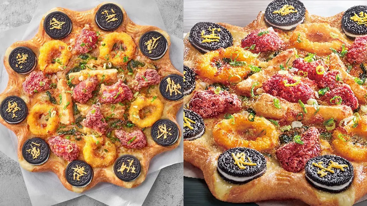必勝客「台味第一讚鹽酥雞比薩」5/10開賣！爽吃整圈OREO、魷魚圈和甜不辣