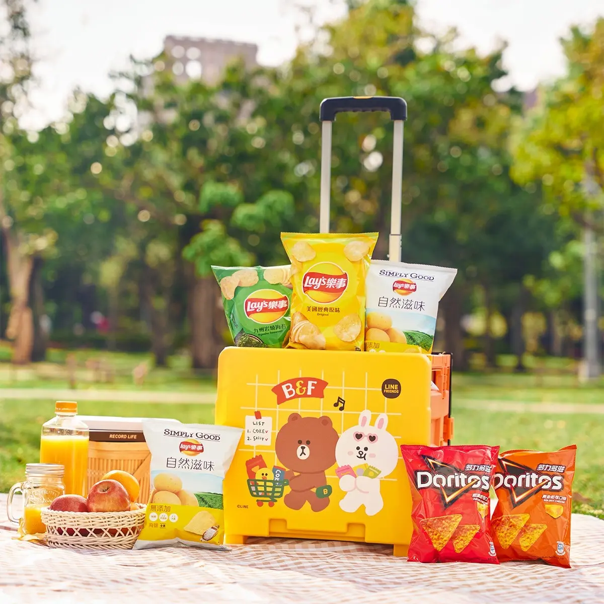 熊大、兔兔粉快衝！全聯「Line Friends零食箱」太Ｑ，摺疊購物車超實用