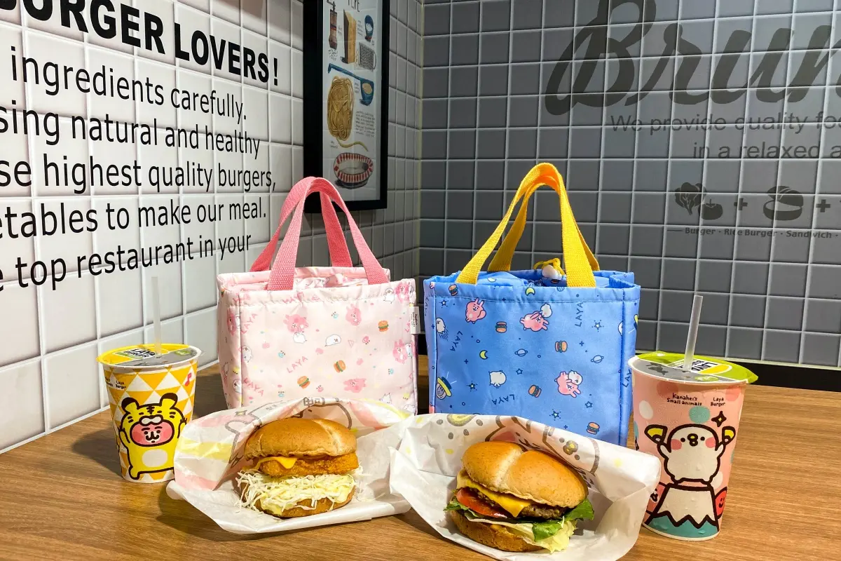 兔兔粉吃早餐！拉亞漢堡「卡娜赫拉保溫袋」免費送，粉紅兔兔、P助飲料杯萌翻
