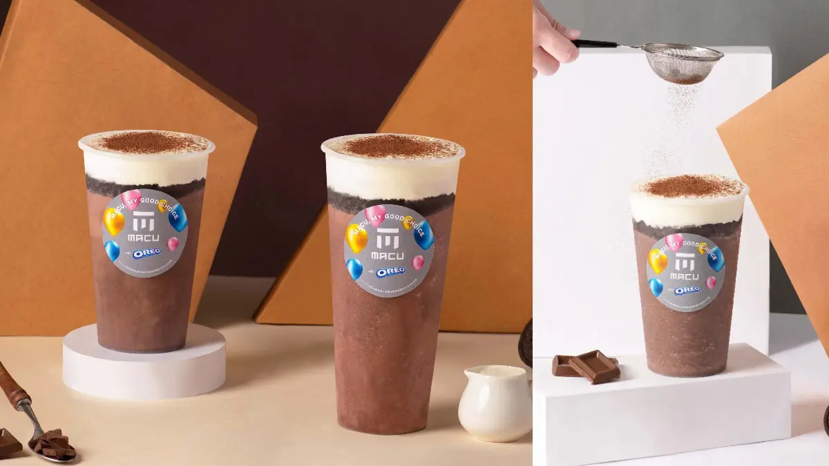 麻古茶坊「OREO提拉米蘇2.0」太狂！可可冰沙＋厚奶霜＋巧克力碎片，免費送餅乾