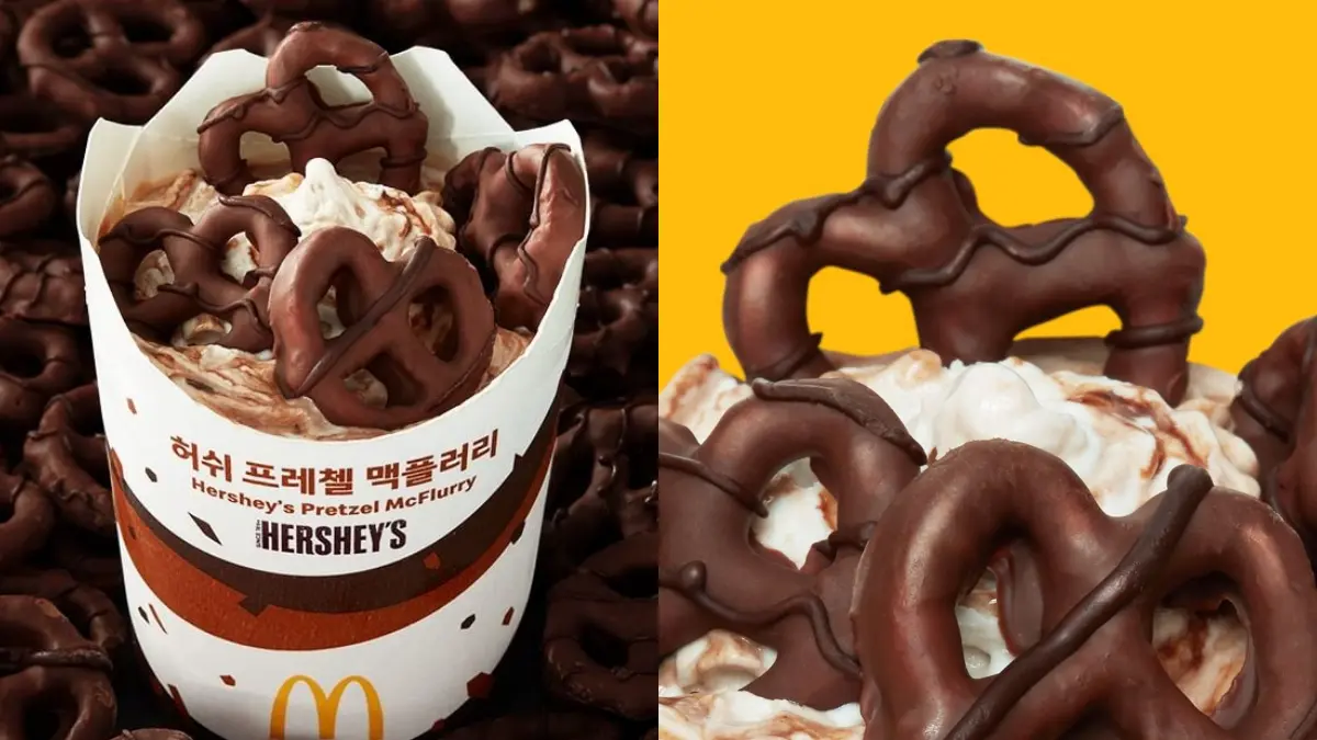 冰控發瘋！韓麥當勞推「Hershey’s冰炫風」，椒鹽脆餅＋香濃巧克力超欠吃