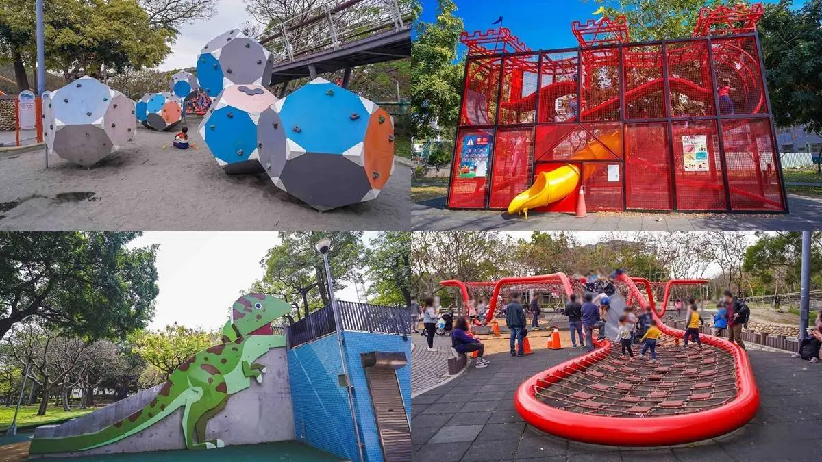 暑假免費放電推薦！台中５大好玩公園：全球首創3D攀爬、立體迷宮、恐龍滑梯