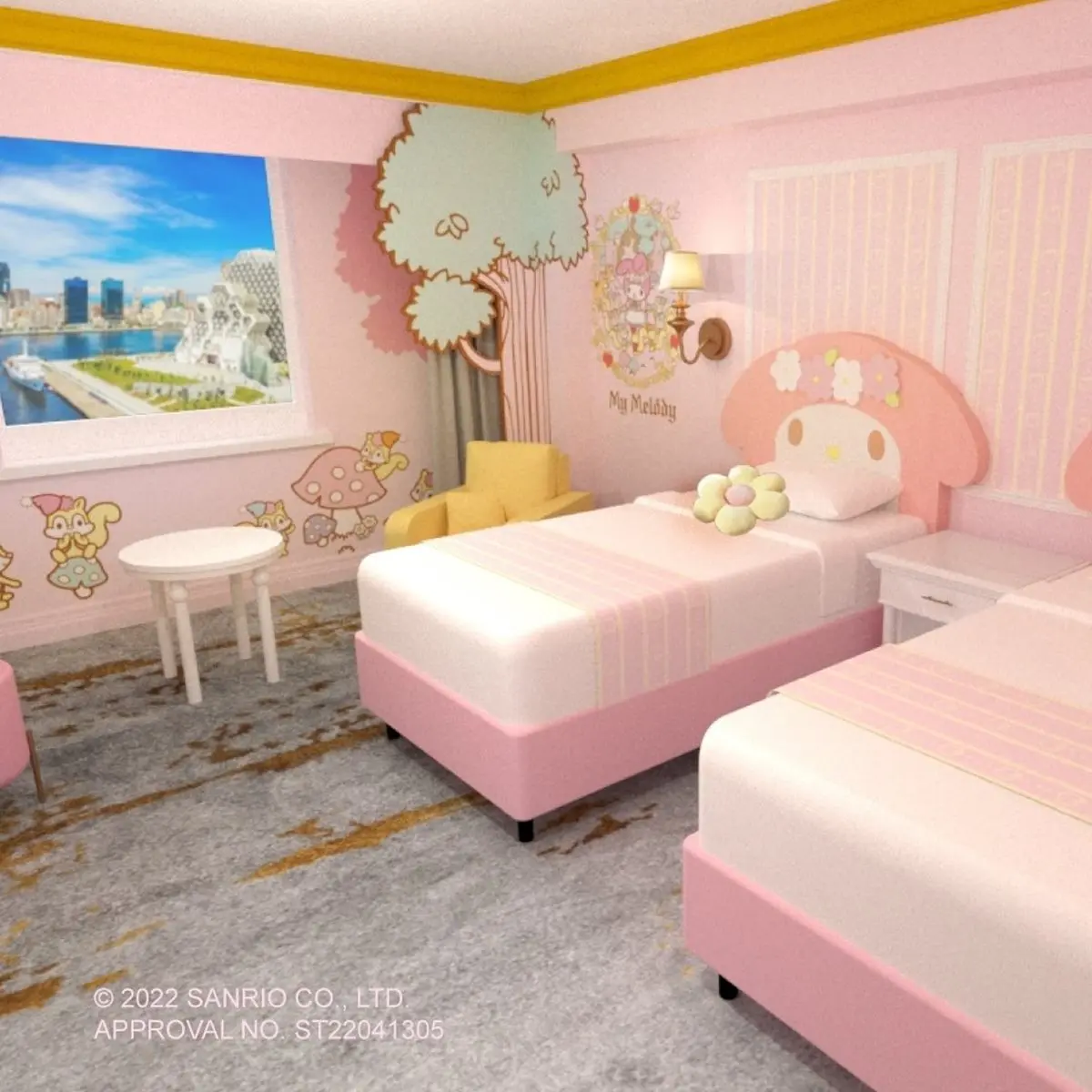 少女心狂噴！超萌三麗鷗主題房10款可住，Kitty、美樂蒂、大眼蛙都能拍